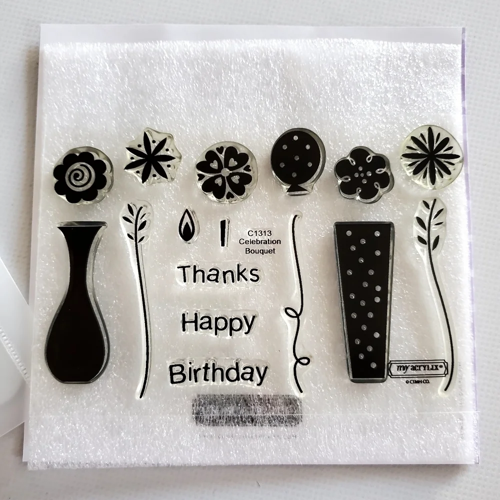 Close To My Heart My Acrylix C1313 Celebration Bouquet Stamp Set